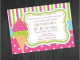 Ice Cream theme Party Invitations Birthday Invitation Ice Cream theme Birthday by