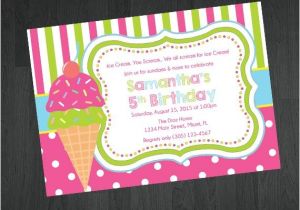 Ice Cream theme Party Invitations Birthday Invitation Ice Cream theme Birthday by