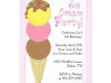 Ice Cream theme Party Invitations Girls Ice Cream themed Birthday Party Invites 5 Quot X 7