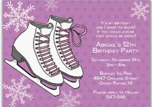 Ice Skating Party Invitation Template Free Ice Skates Invitations Girls for Birthday Party by Milelj