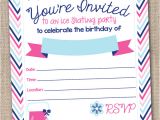 Ice Skating Party Invitation Template Free Ink Obsession Designs Ice Skating Birthday Party