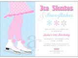 Ice Skating Party Invitations Free Printable Ice Skates and Snowflakes Birthday Party Printable Invitation