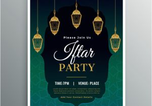Iftar Party Invitation Template Hanging islamic Lantern iftar Party Invitation Template