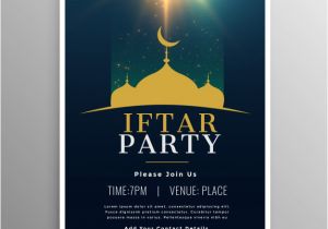 Iftar Party Invitation Template iftar Party Invitation Template Design Vector Free Download