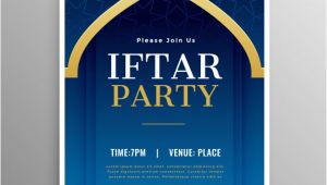 Iftar Party Invitation Template Ramadan iftar Party Invitation Template Vector Free Download