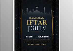 Iftar Party Invitation Template Stylish Ramadan iftar Party Invitation Template Vector
