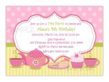 Images Of Tea Party Invitations Tea Party Birthday Invitation You Print