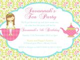 Images Of Tea Party Invitations Tea Party Birthday theme Printable Invitation and Gift Favor