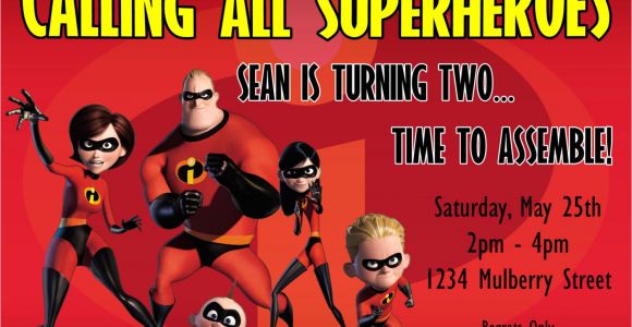 Incredibles Birthday Invitation Template the Incredibles Birthday Invitation Design by Kariannkelly