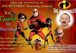 Incredibles Birthday Invitation Template the Incredibles Birthday Party Invitation Ideas Free