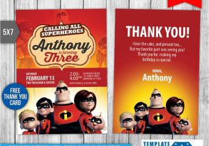 Incredibles Birthday Invitation Template the Incredibles Invitation Birthday Invitation by