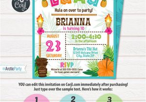 Indesign Party Invitation Template 14 Luau Party Invitation Designs Templates Psd Ai