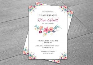 Indesign Party Invitation Template Engagement Party Invitation Template Invitation