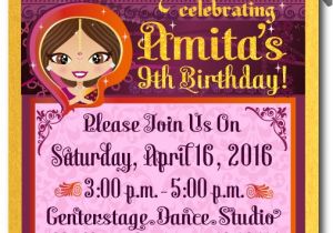 Indian Birthday Party Invitations Bollywood Party Birthday Invitations Bollywood Birthday