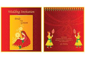 Indian Wedding Invitation Blank Template Best Hindu Wedding Illustrations Royalty Free Vector