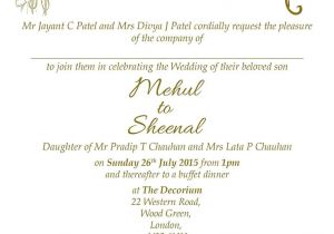 Indian Wedding Invitations Wording Hindu Wedding Invitation Wordings Click Here to View Our