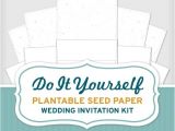 Inexpensive Plantable Wedding Invitations Do It Yourself Plantable Seed Paper Wedding Invitation Kit