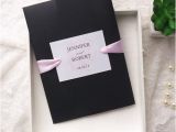Inexpensive Wedding Invitations Kits Cheap Pink Flower Simple Black Pocket Wedding Invitation