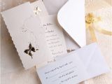 Inexpensive Wedding Invitations Kits Elegant Ivory butterfly Art Deco Tri Fold Affordable