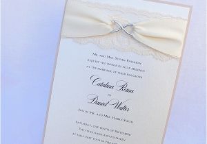 Infinity Symbol Wedding Invitations Lace and Gliitter Wedding Invites
