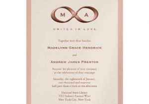 Infinity Symbol Wedding Invitations Rose Gold Infinity Hand Clasp Wedding Invitation Cards