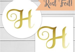 Initial Stickers for Wedding Invitations Initial Invitation Seal Gold Foil Wedding Invitation Sticker