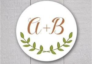 Initial Stickers for Wedding Invitations Rustic Wedding Sticker Personalized Wedding Invitation