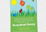 Insect Birthday Party Invitations Bug Insects Birthday Party Invitations Summer butterfly