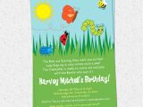 Insect Birthday Party Invitations Bug Insects Birthday Party Invitations Summer butterfly