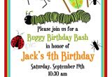 Insect Birthday Party Invitations Bug Invitations Bugs Insects Camping Ladybugs Ants