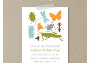 Insect Birthday Party Invitations Bugs Birthday Invitation Set Baby Shower Invitation