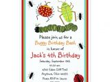 Insect Birthday Party Invitations Bugs Birthday Invitations Zazzle