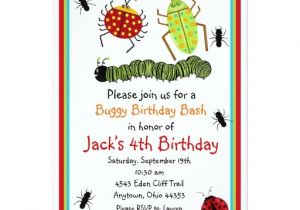 Insect Birthday Party Invitations Bugs Birthday Invitations Zazzle