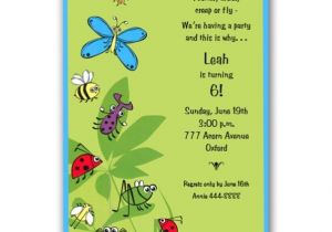 Insect Birthday Party Invitations Bugs Galore Birthday Invitations Paperstyle