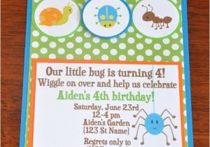 Insect Birthday Party Invitations Items Similar to Bug Invitations Insect Invites Bug Party