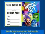 Inside Out Party Invitations Free Printable Inside Out Birthday Invitation Templates