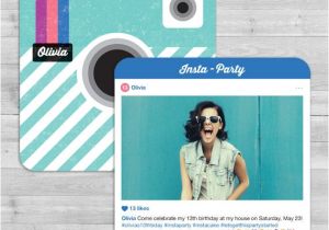 Instagram Party Invitation Template Instagram Party Invitation and Emoji Photo Booth by