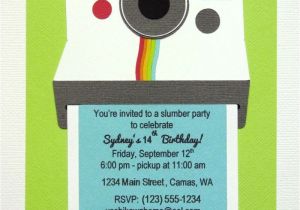 Instagram Party Invitation Template Polaroid Camera themed Birthday Invitation for Instagram