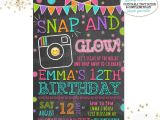 Instagram Party Invitations Emoji Birthday Invitation Instagram Birthday Invitation Neon