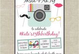Instagram Party Invitations Items Similar to Instagram Inspired Birthday Party