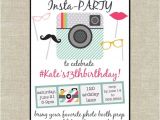 Instagram Party Invitations Items Similar to Instagram Inspired Birthday Party