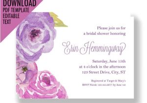 Instant Download Bridal Shower Invitations Instant Download Bridal Shower Invitations Floral