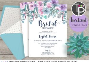Instant Download Bridal Shower Invitations Instant Download Bridal Shower Invitations