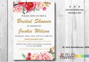 Instant Download Bridal Shower Invitations Instant Download Bridal Shower Invitations Printable Floral