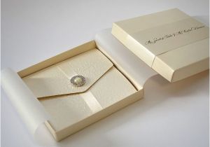Invitation Boxes for Weddings Partysoon Ivory Belted Wedding Invitation Boxes Uk