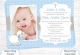 Invitation Card for Baptism Of Baby Boy Baptism Invitations for Boys Christening Invitations for