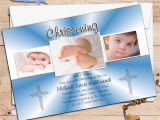 Invitation Card for Baptism Of Baby Boy Personalised Christening Invitations Personalised