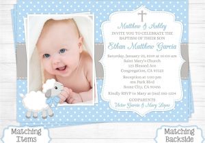 Invitation Card for Baptism Of Baby Boy Template Baptism Invitation Template Baptismal Invitation