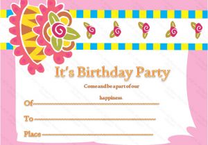 Invitation Card format for Birthday Birthday Gift Certificate Templates