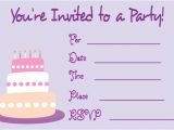 Invitation Card format for Birthday Printable Birthday Cards Printable Invitation Cards